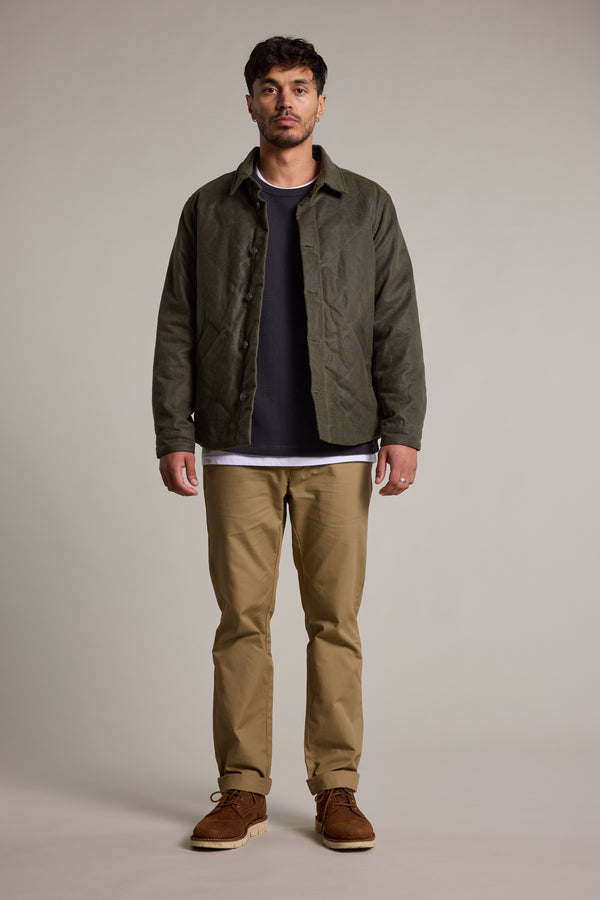 Barkers Morton Waxed Cotton Jacket in forest, alternate view