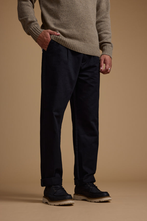 Barkers Wadley Twill Pant in black, relaxed fit, additional view
