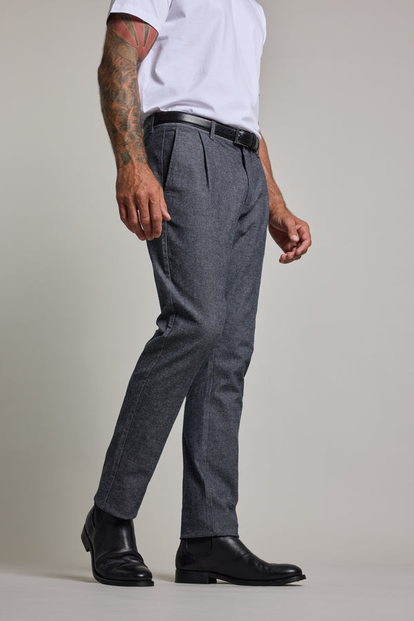 Barkers Newman Cotton Pant in grey, relaxed fit, additional view