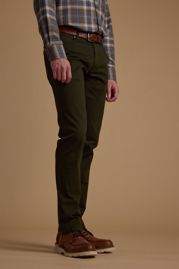 Barkers Beckett 5-Pocket Pant in olive, alternate view