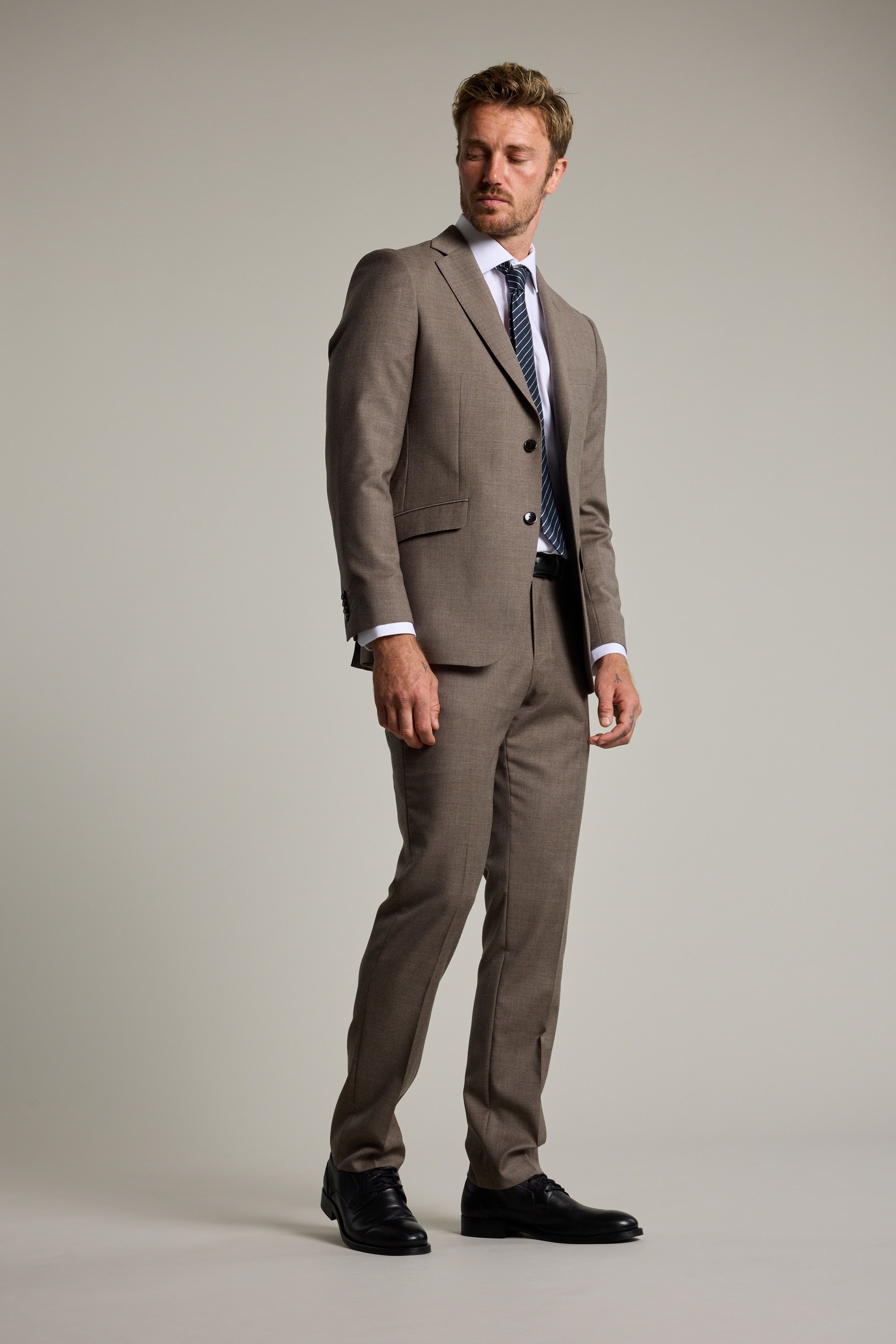 Barkers Westport Melange Suit Trouser in beige, wool, additional view