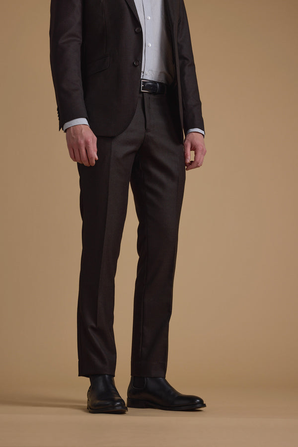 Barkers Moray Texture Suit Trouser in brown, alternate view