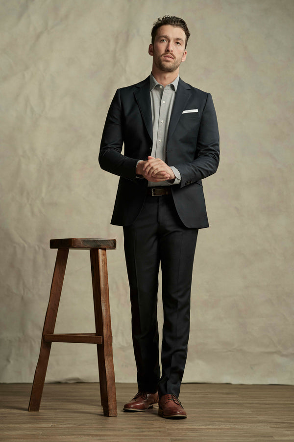 Barkers Maclay Twill Pant in navy, cotton