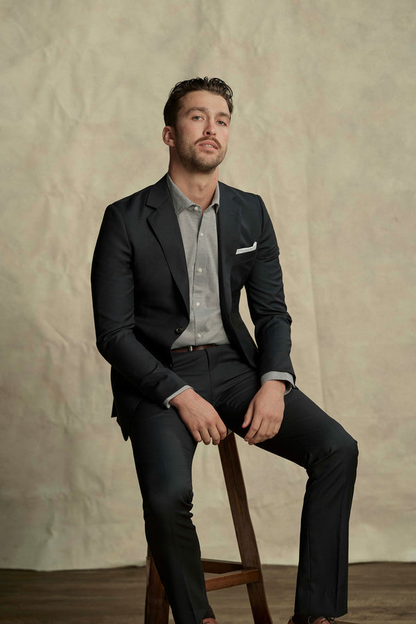 Barkers Maclay Twill Pant in navy, cotton, alternate view