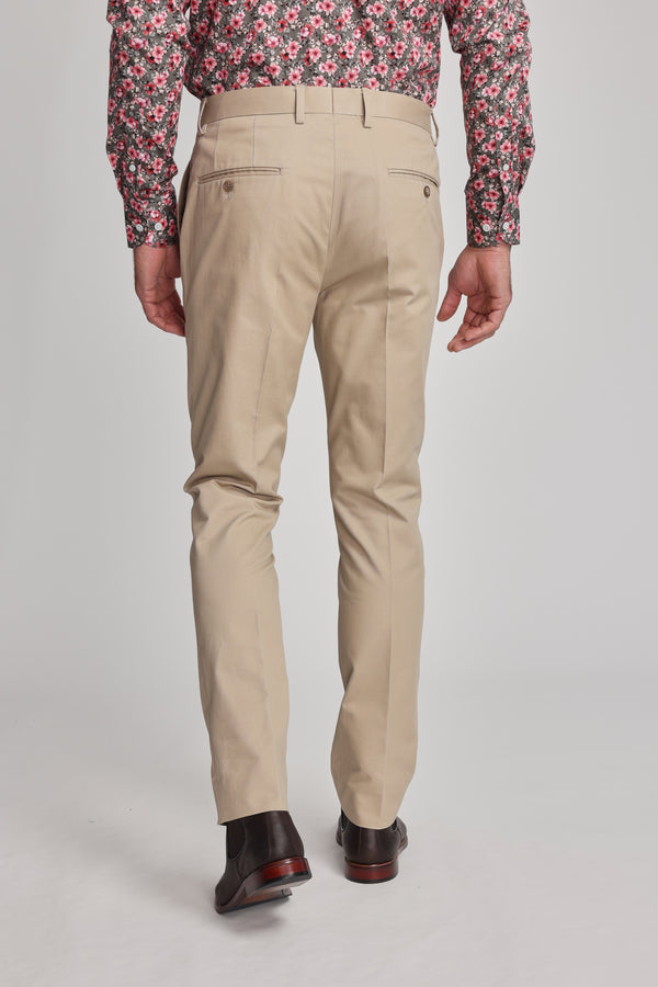 Barkers Maclay Twill Pant in stone, cotton, additional view