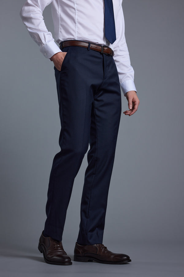 Man in Barkers Mayfair ZQrx Suit Trouser, ZQrx-certified NZ merino wool, face not shown.