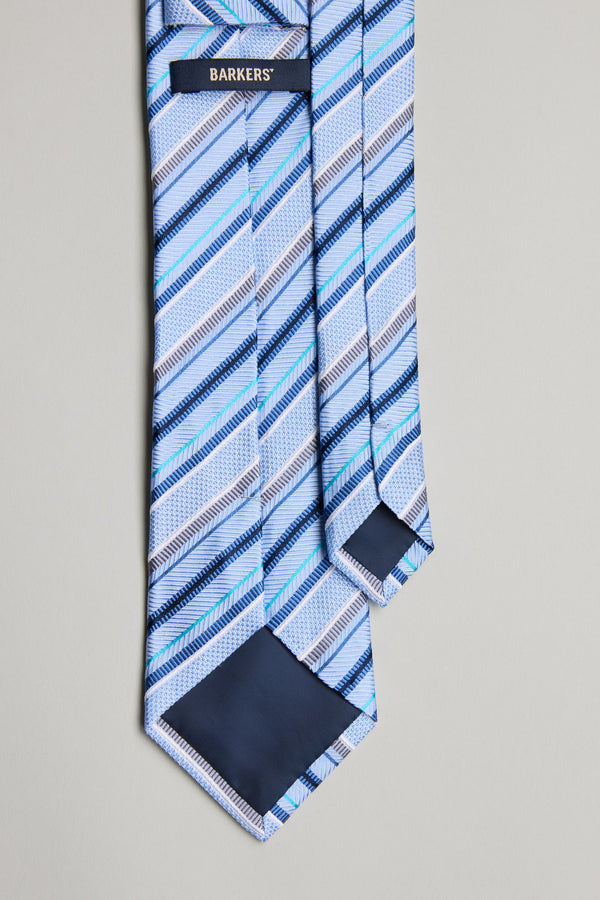 Barkers Maeve Stripe Tie in light blue, alternate view