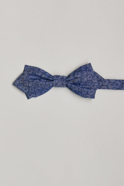 Seashell Bloom Liberty Bow in chambray