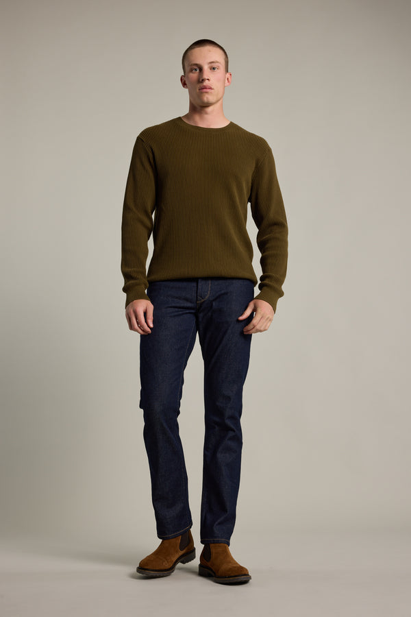 Barkers Robin Cotton Crew in khaki, cotton, additional view
