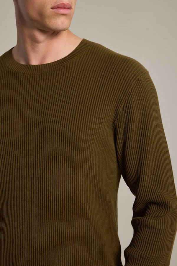 Barkers Robin Cotton Crew in khaki, cotton, additional view