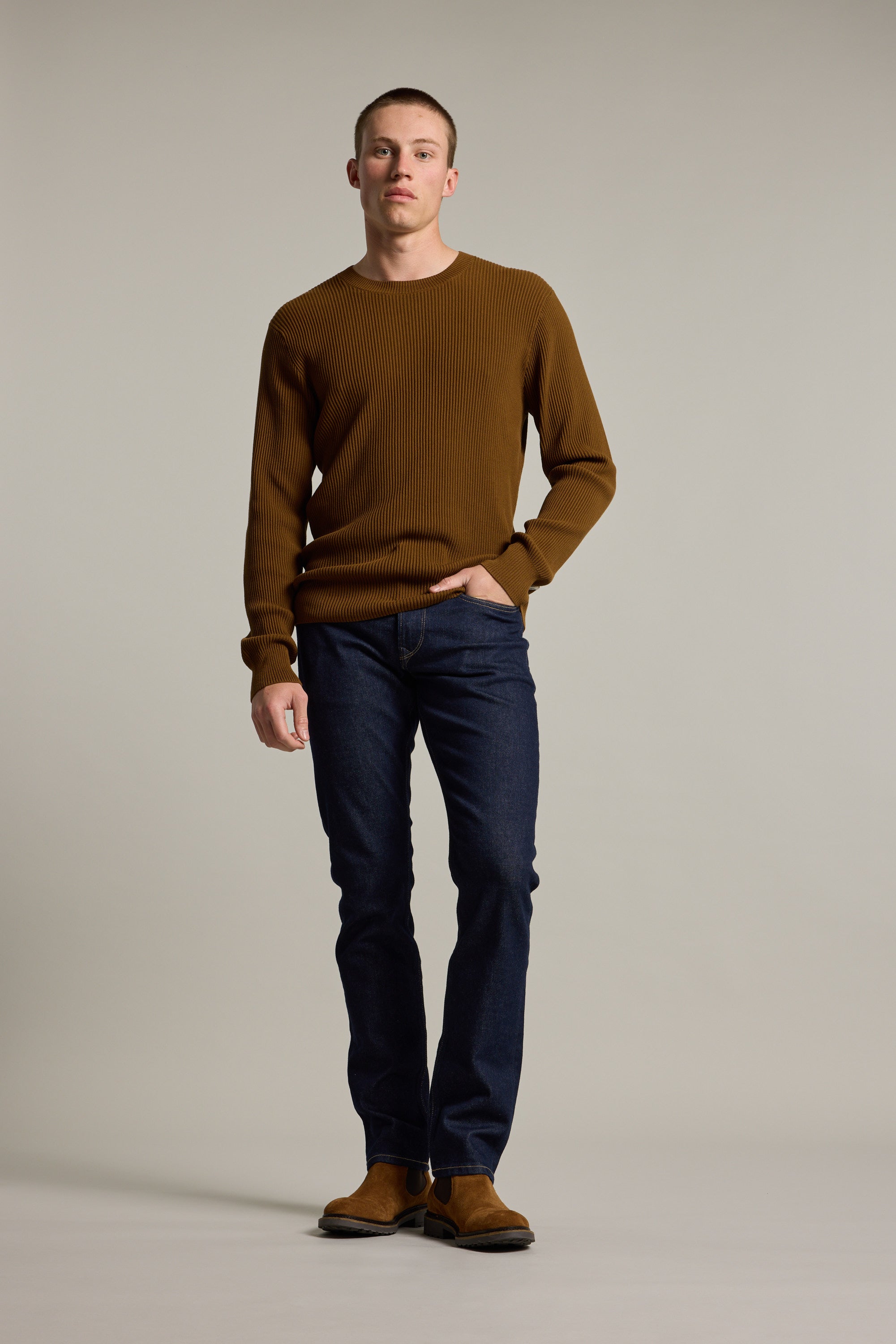 Barkers Robin Cotton Crew in rust, cotton