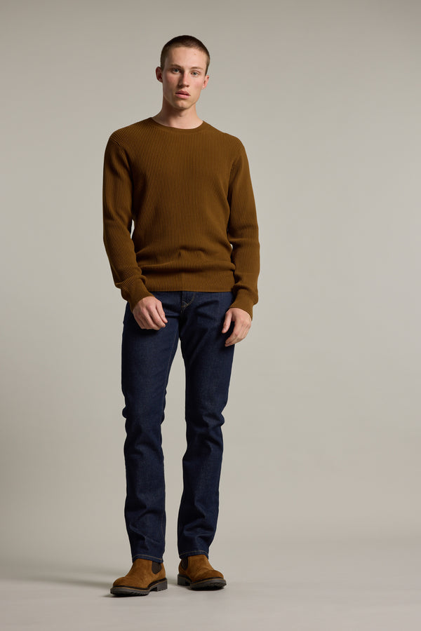 Barkers Robin Cotton Crew in rust, cotton, alternate view