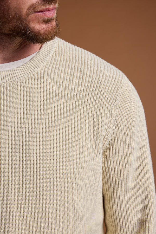 Barkers Dandar Cotton Crew in oatmeal, cotton, additional view