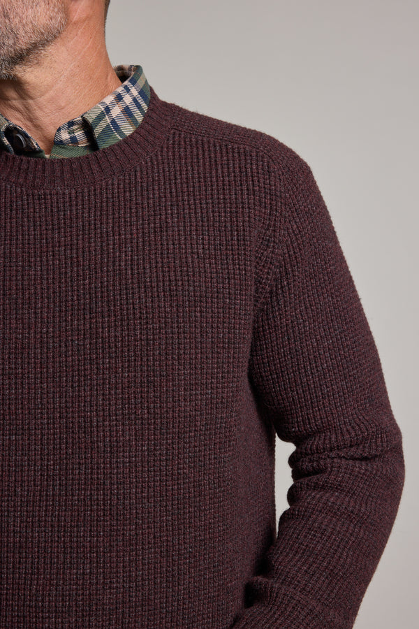 Barkers Mckenzie Woollen Crew in plum, additional view