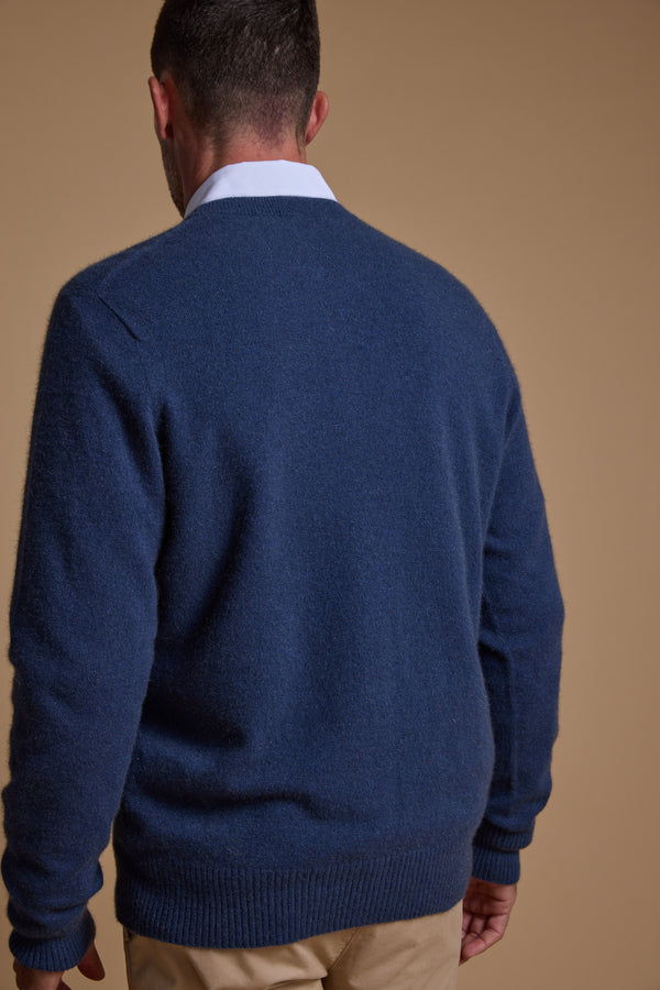 Woolyarns Perino NZ Made Perino Crew in blue, additional view