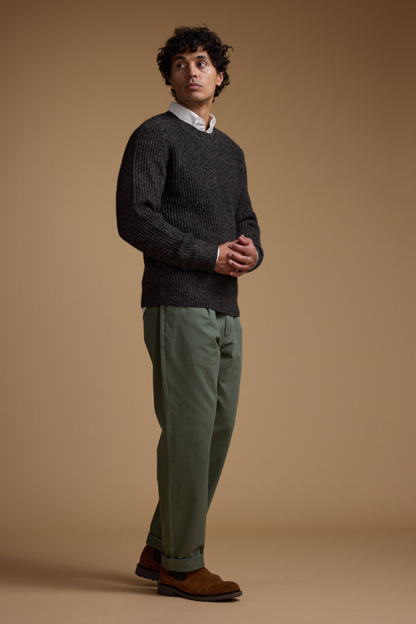 Barkers Wadley Twill Pant in khaki, relaxed fit