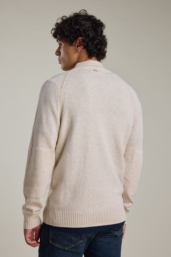 Barkers Rowley Woollen 1/4 Zip in oatmeal, additional view