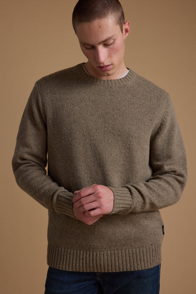 Barkers Anglers Merino Crew in camel, merino wool