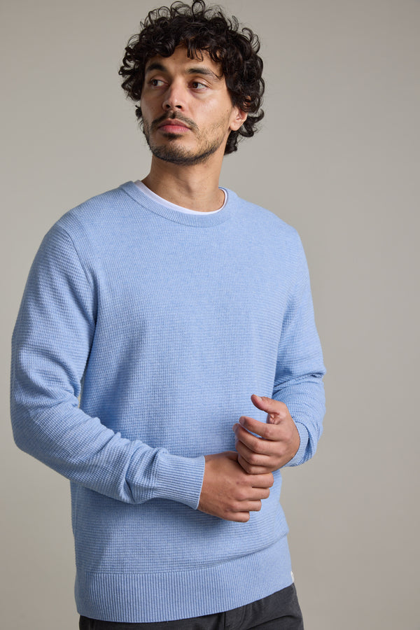 Barkers Dunes Texture Crew in blue