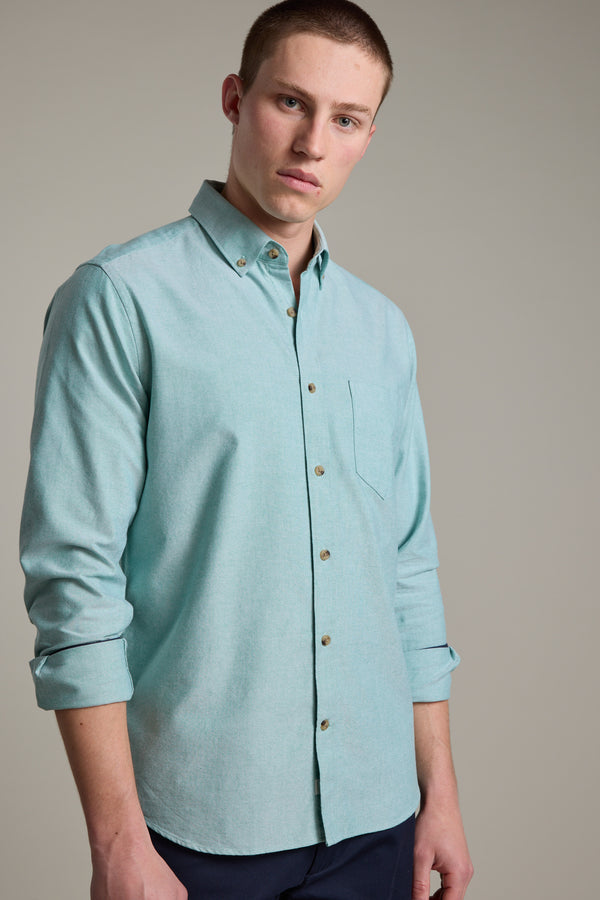 Barkers Thatcher Oxford Shirt in green, tailored fit, additional view