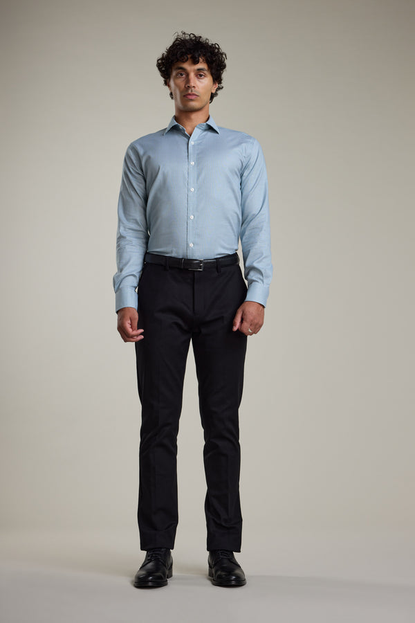 Barkers Zione Business Shirt in teal, tailored fit, alternate view