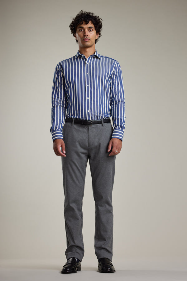 Barkers Nandas Stripe Business Shirt in navy, tailored fit, additional view