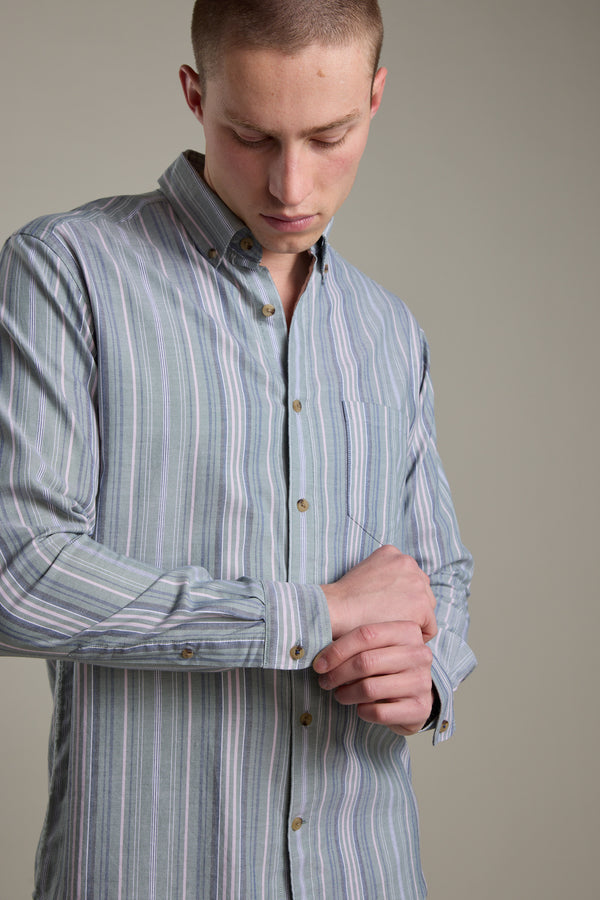Barkers Huntley Striped Oxford Shirt, tailored fit, additional view