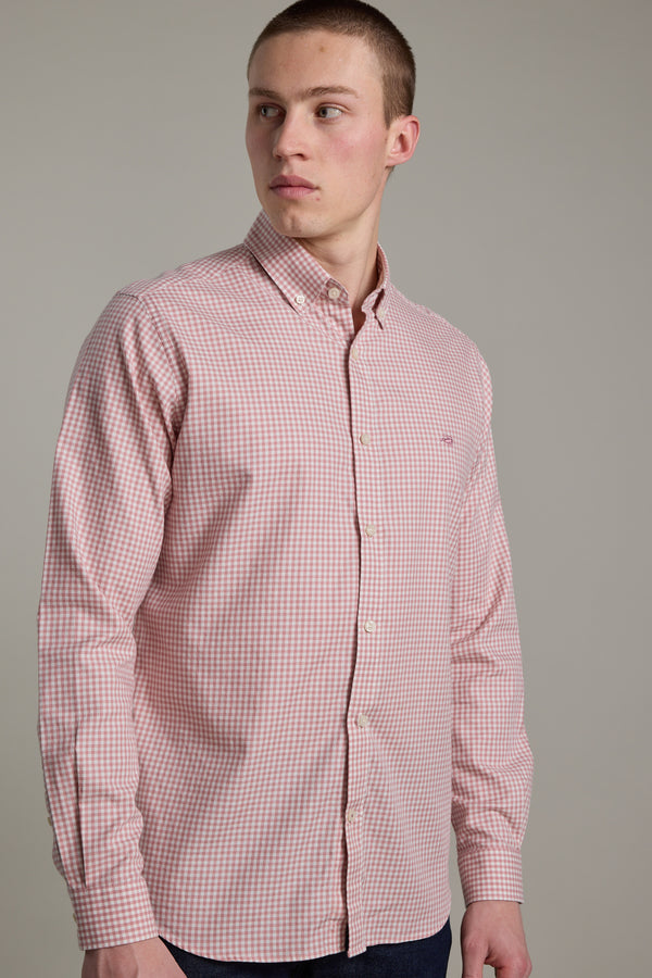 Barkers Courtland Check Shirt in pink check, classic fit, additional view