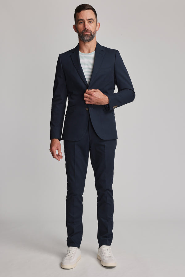 Barkers Maclay Twill Pant in navy, cotton, additional view