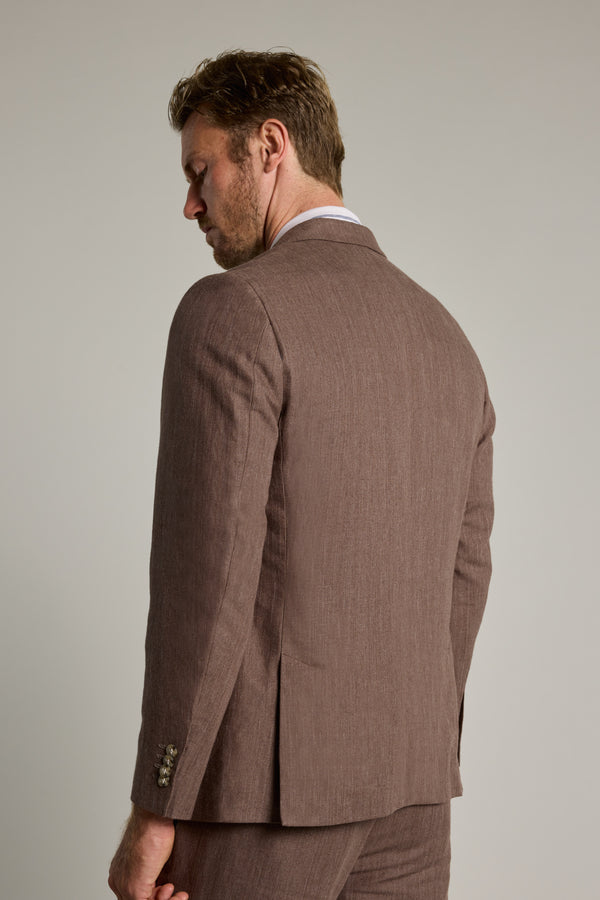 Barkers Hollins Linen Blazer in brown, additional view