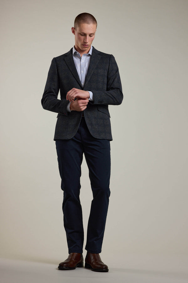 Barkers Manleigh Check Knit Blazer in charcoal, additional view