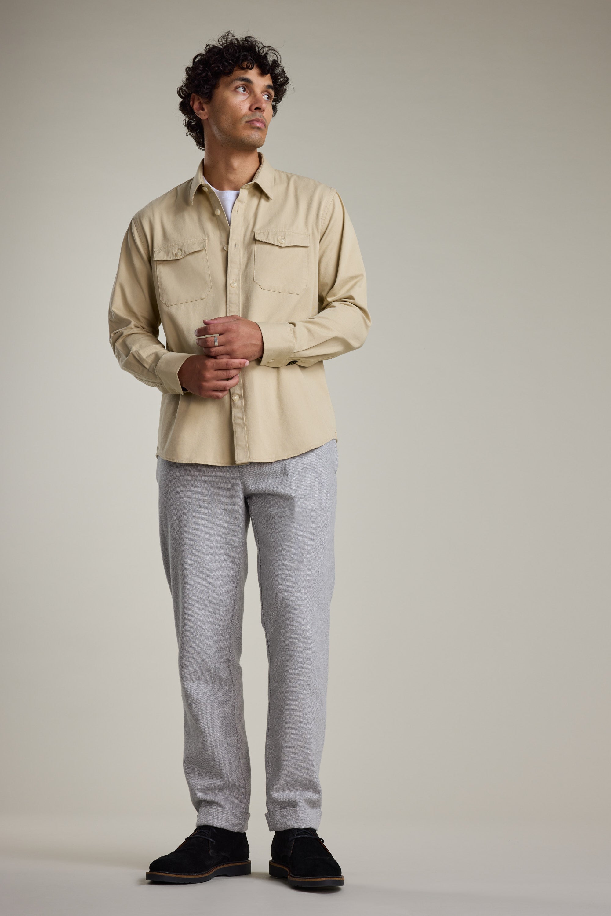 Barkers Dunmore Pant in light grey, relaxed fit
