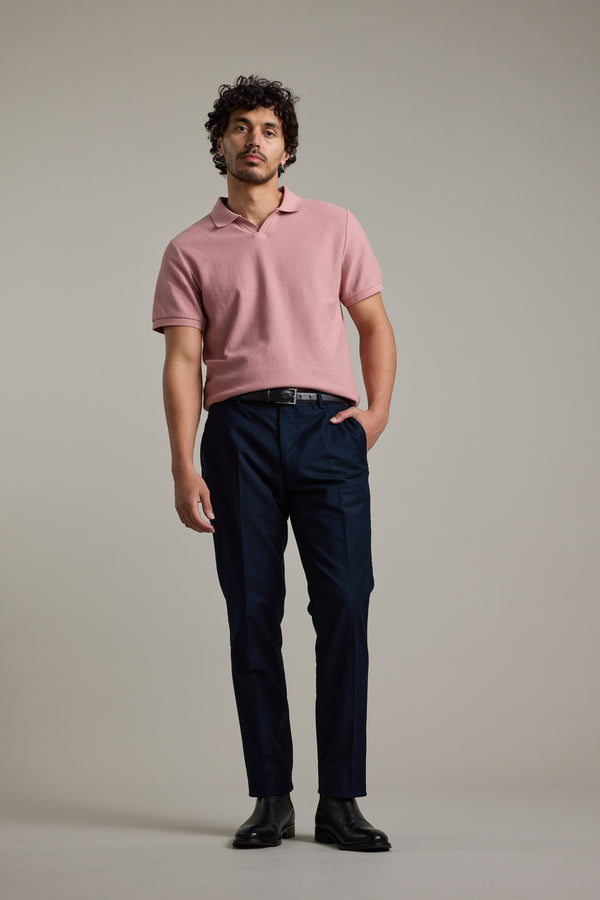 Barkers Winfield Textured Polo in dusty rose, additional view
