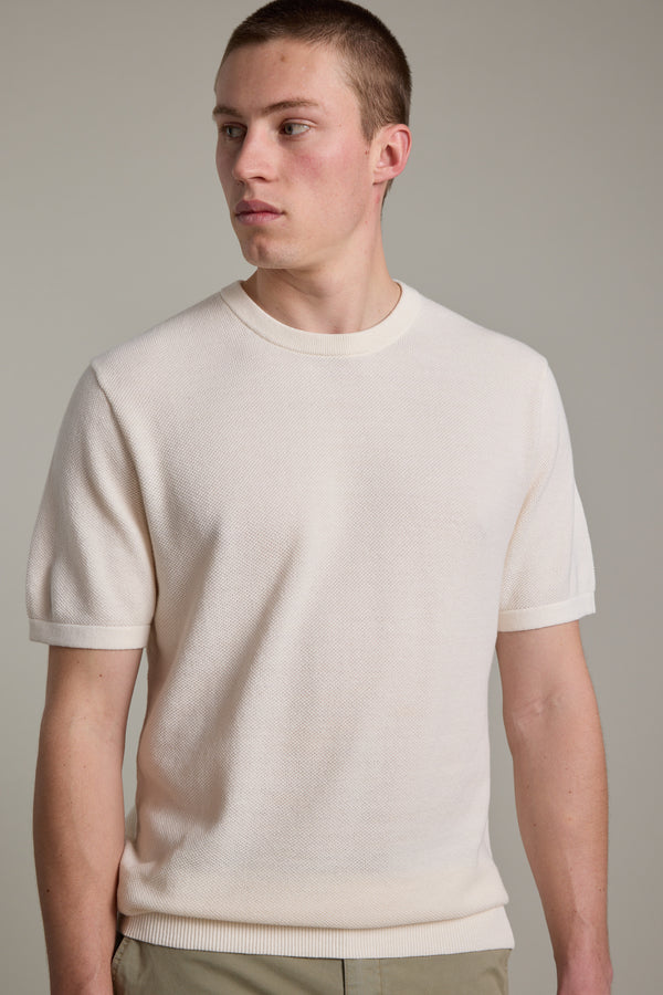 Barkers Flinders Cotton Knit Tee in white, alternate view