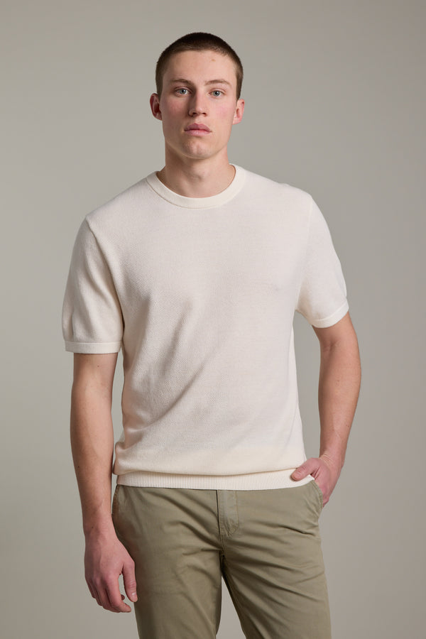 Barkers Flinders Cotton Knit Tee in white, additional view