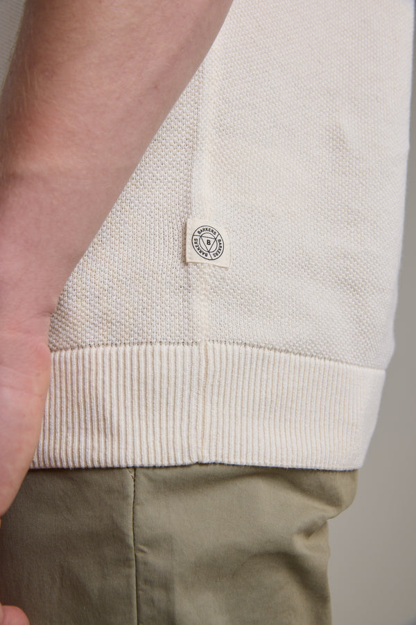 Barkers Flinders Cotton Knit Tee in white, additional view