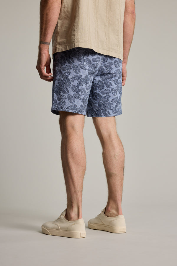 Barkers Jaired Print Short in chambray, additional view