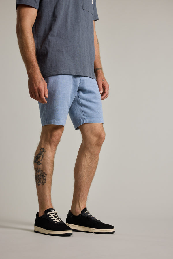 Barkers Elliot Texture Walk Short in blue, additional view