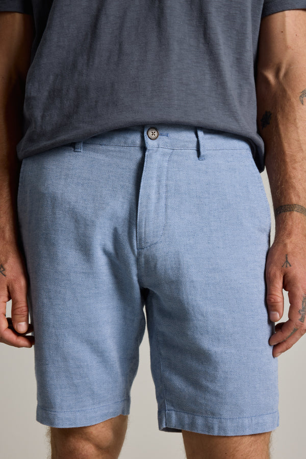 Barkers Elliot Texture Walk Short in blue, additional view