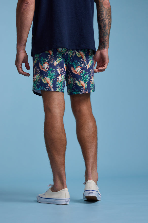 Barkers Foliage Print Volley in navy, additional view