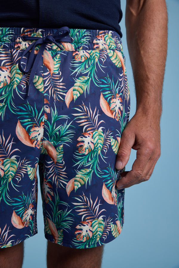 Barkers Foliage Print Volley in navy, additional view