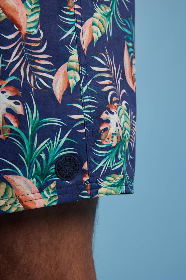 Barkers Foliage Print Volley in navy, additional view