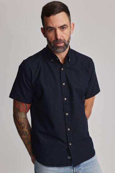 Barkers Archer Oxford Shirt in dark navy