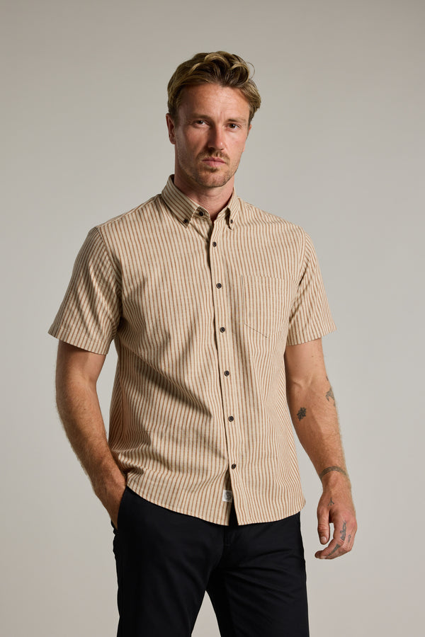 Barkers Jordyn Stripe Shirt in rust, regular fit, alternate view