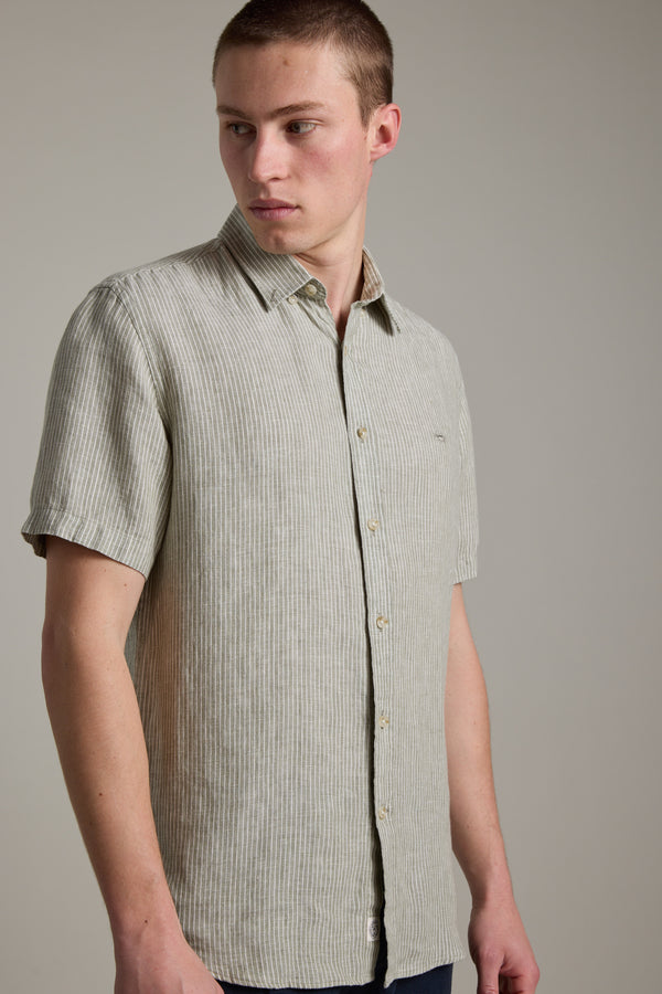 Gentry Striped Linen Shirt