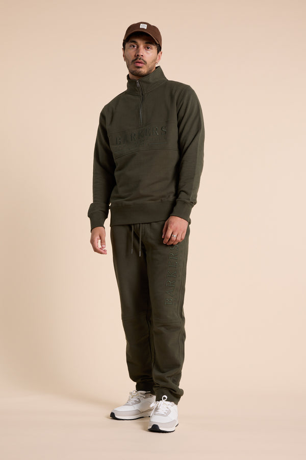 Barkers Heritage 1/4 Zip in khaki, additional view