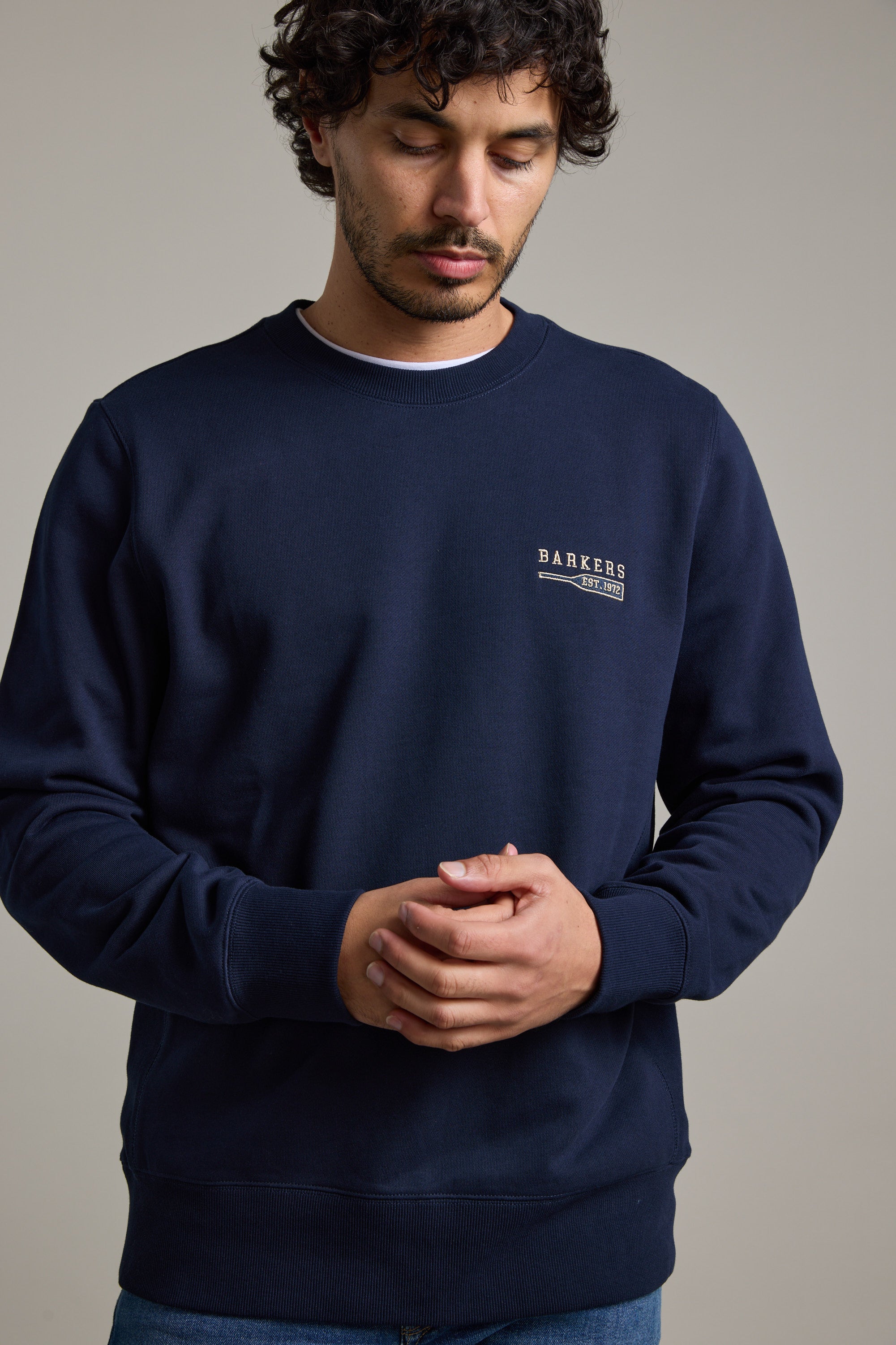 Barkers Regatta Crew in navy, relaxed fit