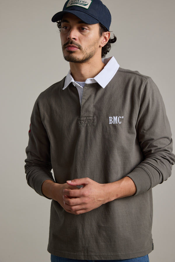 Barkers Stanford Long Sleeve Rugby in khaki, additional view