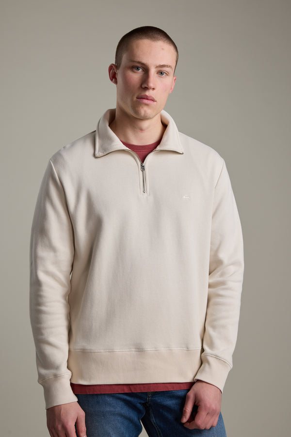 Barkers Wayfarer 1/4 Zip in oatmeal, regular fit, additional view