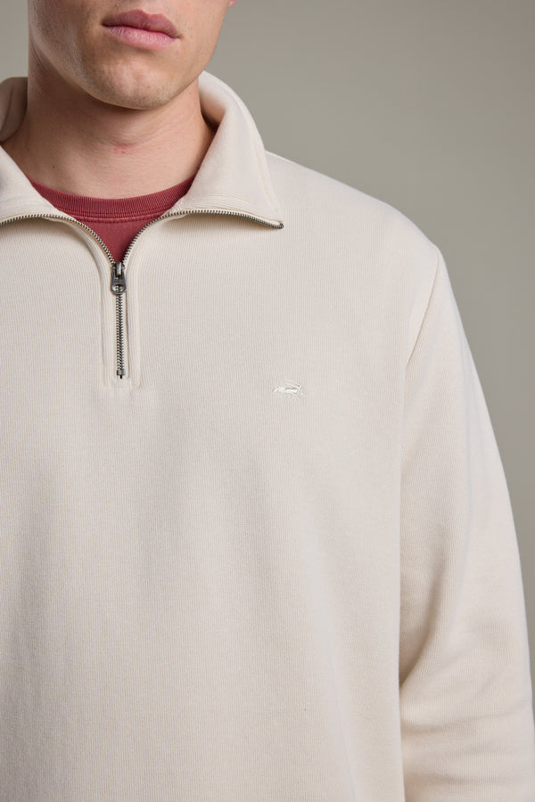 Barkers Wayfarer 1/4 Zip in oatmeal, regular fit, additional view